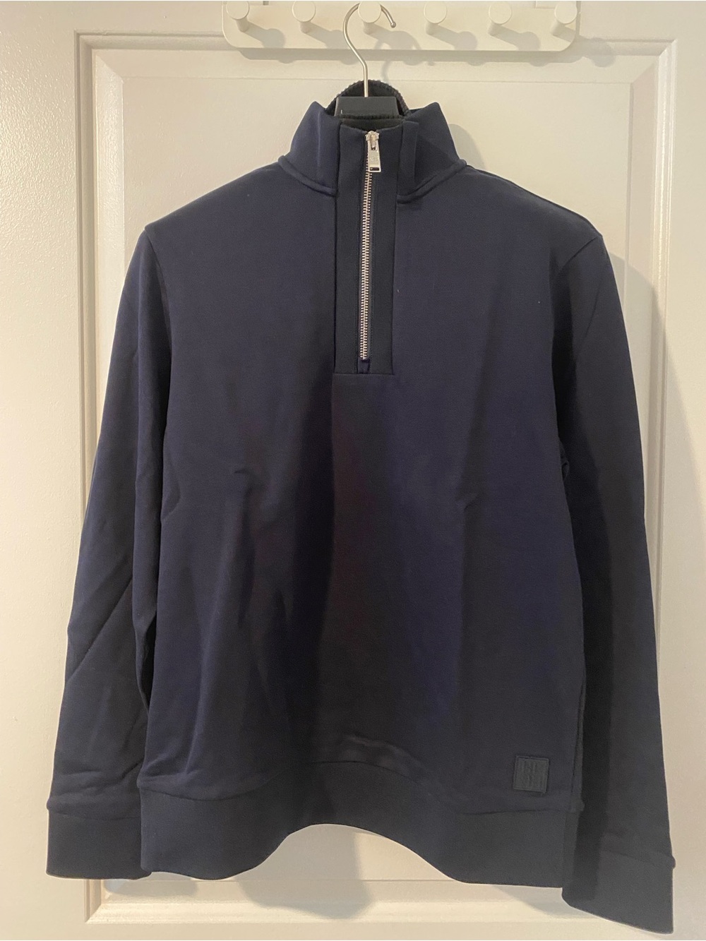 Hugo Boss Navy Half-Zip Pullover Sweater SMALL NWTS